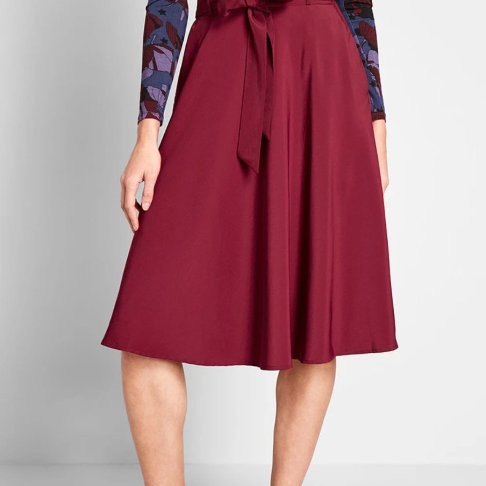 XS ModCloth On My Way A-Line Skirt